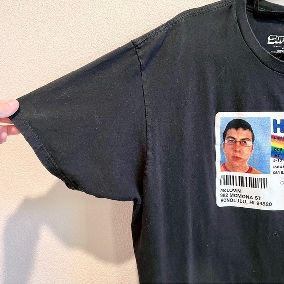 Superbad McLovin Hawaii License Plate T Shirt Mens 2XL Black Movie Promo Tee - Picture 5 of 7